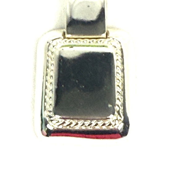 Vintage Chicco’s Silver Pendant | Rectangular Frame Pendant | Designer Jewelry | - Picture 3 of 12